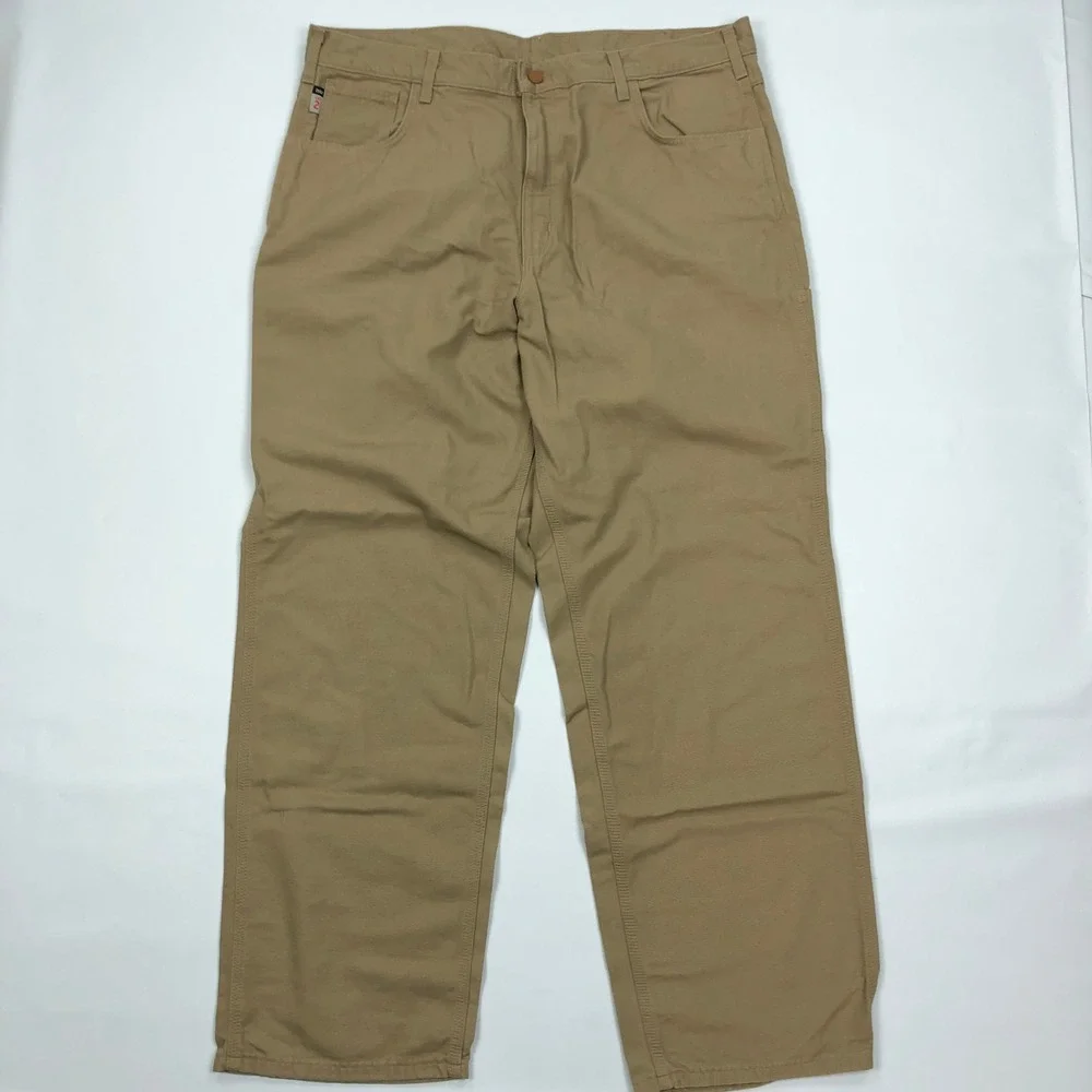 Carhartt FR Flame Resistant Work Pants Khaki 40x32 FRB159-GKH Original Fit